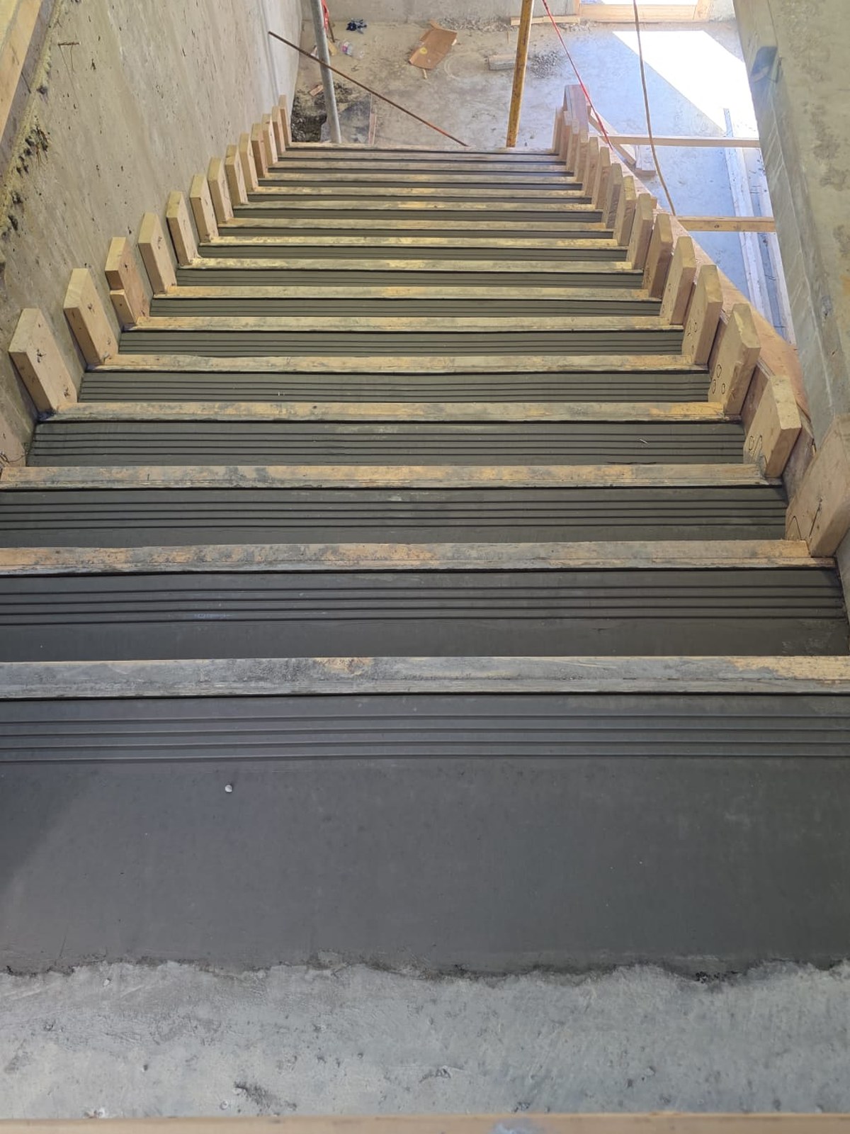 Cast-in-place concrete stair forming