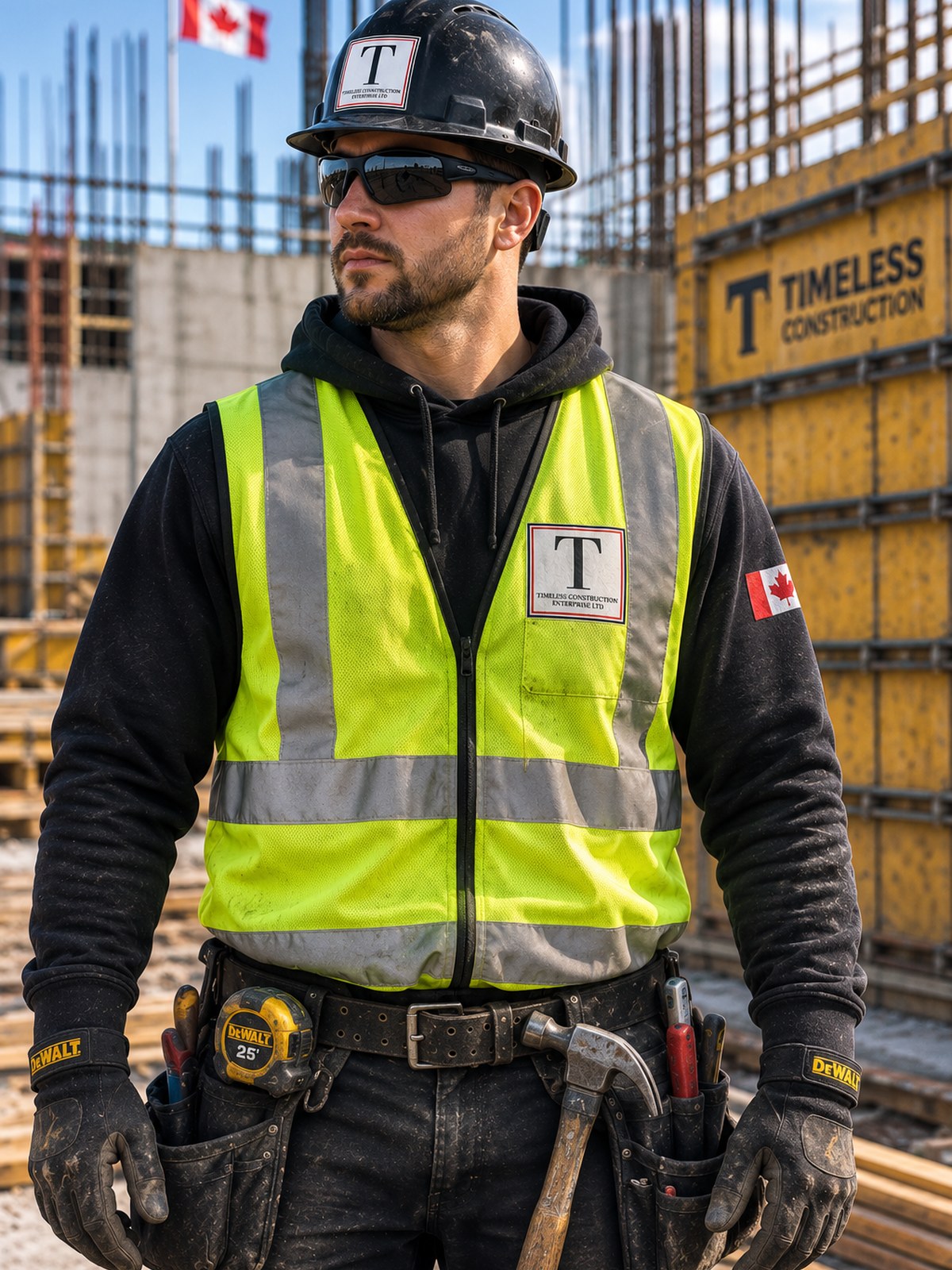Timeless Construction worker in safety equipment